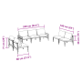 Conjunto de sofá de jardín 7 pcs Antracita Acero