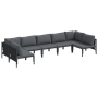 Conjunto de sofá de jardín 7 pcs Antracita Acero