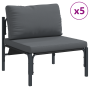 Conjunto de sofá de jardín 7 pcs Antracita Acero