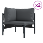 Conjunto de sofá de jardín 7 pcs Antracita Acero
