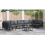 Conjunto de sofá de jardín 7 pcs Antracita Acero