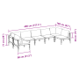 Conjunto de sofá de jardín 7 pcs Antracita Acero