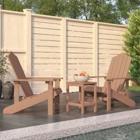 Adirondack-Gartenstühle mit braunem HDPE-Tisch von vidaXL, Gartenstühle - Ref: Foro24-3095706, Preis: 334,49 €, Rabatt: %