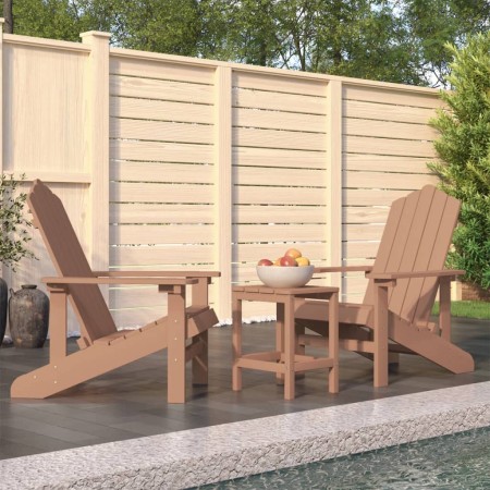 Adirondack-Gartenstühle mit braunem HDPE-Tisch von vidaXL, Gartenstühle - Ref: Foro24-3095706, Preis: 341,52 €, Rabatt: %