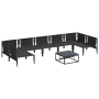 Conjunto de sofá de jardín 8 pcs Antracita Acero