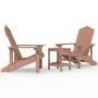 Adirondack-Gartenstühle mit braunem HDPE-Tisch von vidaXL, Gartenstühle - Ref: Foro24-3095706, Preis: 334,49 €, Rabatt: %