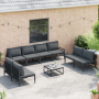 Conjunto de sofá de jardín 8 pcs Antracita Acero