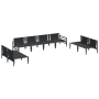 Conjunto de sofá de jardín 8 pcs Antracita Acero
