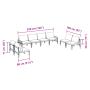 Conjunto de sofá de jardín 8 pcs Antracita Acero