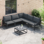 Conjunto de sofá de jardín 5 pcs Antracita Acero