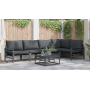 Conjunto de sofá de jardín 5 pcs Antracita Acero