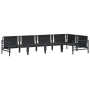 Conjunto de sofá de jardín 5 pcs Antracita Acero