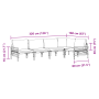 Conjunto de sofá de jardín 5 pcs Antracita Acero