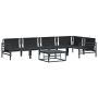 Conjunto de sofá de jardín 6 pcs Antracita Acero
