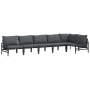 Conjunto de sofá de jardín 6 pcs Antracita Acero