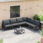 Conjunto de sofá de jardín 6 pcs Antracita Acero