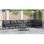 Conjunto de sofá de jardín 6 pcs Antracita Acero
