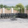 Conjunto de sofá de jardín 7 pcs Antracita Acero