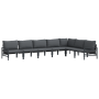 Conjunto de sofá de jardín 7 pcs Antracita Acero