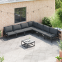 Conjunto de sofá de jardín 7 pcs Antracita Acero