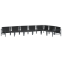 Conjunto de sofá de jardín 7 pcs Antracita Acero