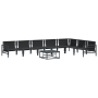 Conjunto de sofá de jardín 8 pcs Antracita Acero