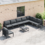 Conjunto de sofá de jardín 8 pcs Antracita Acero