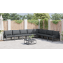 Conjunto de sofá de jardín 8 pcs Antracita Acero