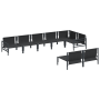 Conjunto de sofá de jardín 8 pcs Antracita Acero