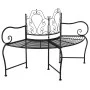 Banco de jardín de acero negro 150 cm de vidaXL, Bancos de jardín - Ref: Foro24-318823, Precio: 142,16 €, Descuento: %