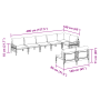 Conjunto de sofá de jardín 8 pcs Antracita Acero