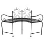 Banco de jardín de acero negro 150 cm de vidaXL, Bancos de jardín - Ref: Foro24-318823, Precio: 142,16 €, Descuento: %