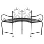 Gartenbank aus schwarzem Stahl, 150 cm von vidaXL, Gartenbänke - Ref: Foro24-318823, Preis: 146,34 €, Rabatt: %