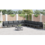 Conjunto de sofá de jardín 9 pcs Antracita Acero