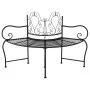 Banco de jardín de acero negro 150 cm de vidaXL, Bancos de jardín - Ref: Foro24-318823, Precio: 142,16 €, Descuento: %