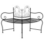 Gartenbank aus schwarzem Stahl, 150 cm von vidaXL, Gartenbänke - Ref: Foro24-318823, Preis: 146,34 €, Rabatt: %