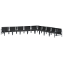 Conjunto de sofá de jardín 9 pcs Antracita Acero