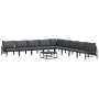 Conjunto de sofá de jardín 10 pcs Antracita Acero