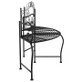 Banco de jardín de acero negro 150 cm de vidaXL, Bancos de jardín - Ref: Foro24-318823, Precio: 142,16 €, Descuento: %