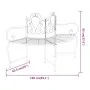 Banco de jardín de acero negro 150 cm de vidaXL, Bancos de jardín - Ref: Foro24-318823, Precio: 142,16 €, Descuento: %