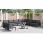 Conjunto de sofá de jardín 11 pcs Antracita Acero