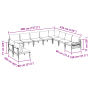 Conjunto de sofá de jardín 10 pcs Antracita Acero