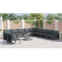 Conjunto de sofá de jardín 12 pcs Antracita Acero