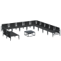 Conjunto de sofá de jardín 12 pcs Antracita Acero
