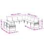 Conjunto de sofá de jardín 9 pcs Antracita Acero