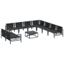 Conjunto de sofá de jardín 10 pcs Antracita Acero