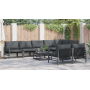 Conjunto de sofá de jardín 8 pcs Antracita Acero