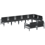 Conjunto de sofá de jardín 8 pcs Antracita Acero
