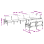 Conjunto de sofá de jardín 8 pcs Antracita Acero