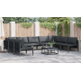 Conjunto de sofá de jardín 9 pcs Antracita Acero